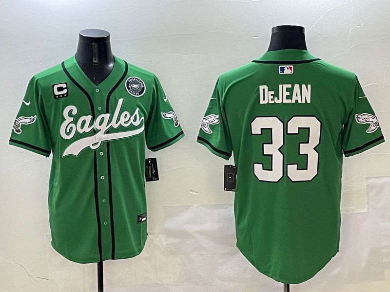 Men Philadelphia Eagles #33 Dejean Green three generations Jointly Name 2025 Nike Limited NFL Jersey style 10->philadelphia eagles->NFL Jersey